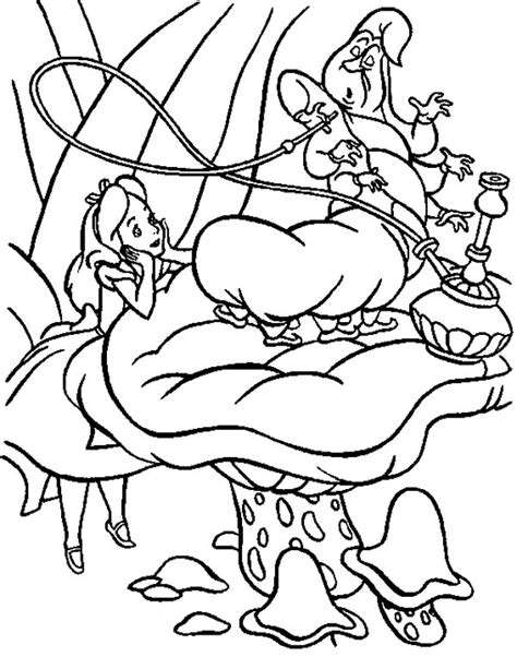 Alice In Wonderland Tea Party Coloring Pages At Free