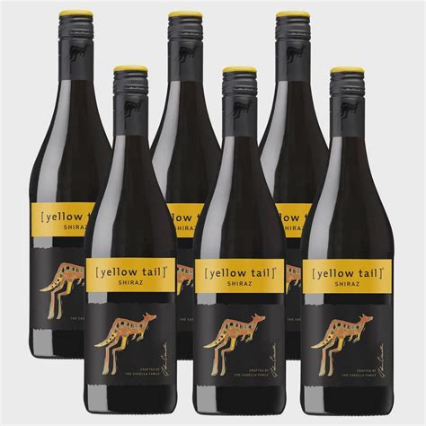 Kit 06 Un Vinho Australiano Tinto Yellow Tail Shiraz 750ml Submarino