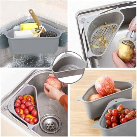 Credly Multi Functional Kitchen Triangle Sink Filter Corner Sink Drain