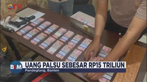 Sindikat Pengedar Uang Palsu Senilai Rp Triliun Di Pandeglang