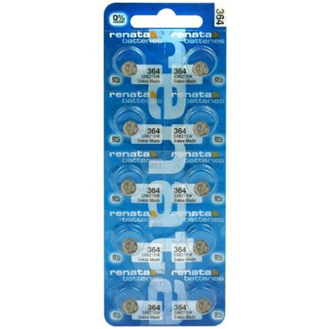 Батарейка серебрянно-цинковая Renata 364 SR621SW (G1), 1.55V, блистер ...