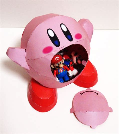 Kirby Nintendo Papercraft Paper Crafts Nintendo Crafts Paper Case