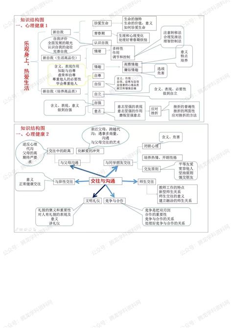 【初中道德与法治】思维导图 核心知识点整理 页14 速度收藏 哔哩哔哩