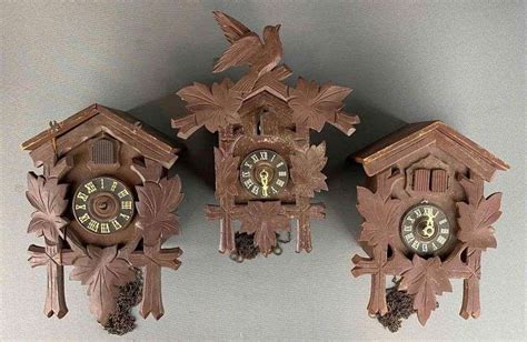 Group Of West Germany Wood Cuckoo Clocks Matthew Bullock Auctioneers