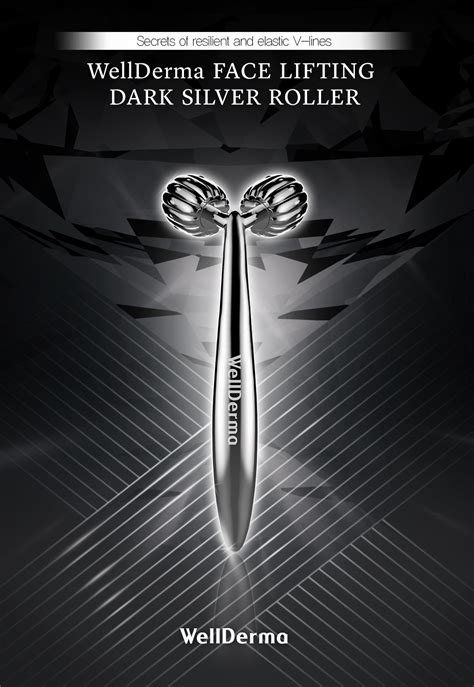 WELLDERMA Face Lifting Dark Silver Roller Platinum Tools V-Line Facial ...