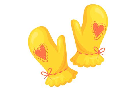 Yellow Cartoon Gloves