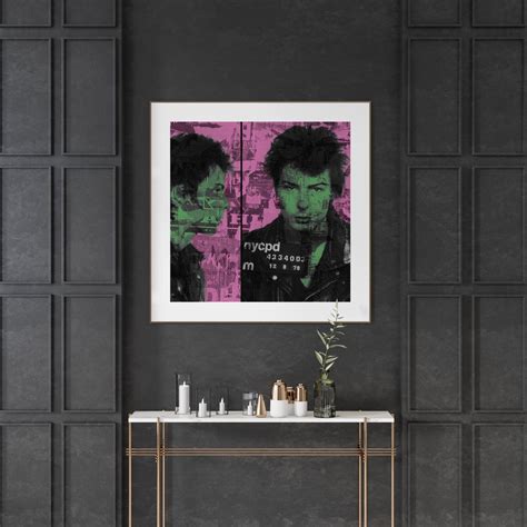 Sid Vicious Mugshot Sex Pistols Statement Art Print Etsy Uk