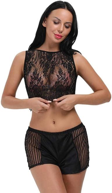 Rtyoo Completini Intimi Pigiami E Camicie Da Notte Da Donna Minigonna In Lingerie Trasparente