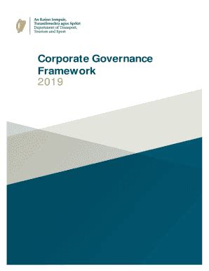 Fillable Online Gov Ie D A Corporate Governance Frameworkgov Ie