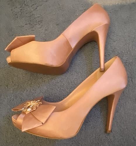 KG By Kurt Geiger Stiletto Size 6 Nude Satin High Heel Wedding Beetle Bug EBay