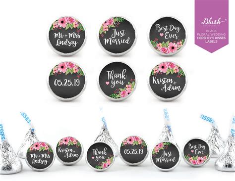 New 108 Personalized Hersheys Kisses Stickers Wedding Etsy