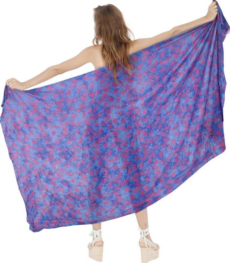 La Leela Women Beach Bikini Swim Skirt Pareo Long Coverups Sarong Beachwear Wrap Blue Shopstyle