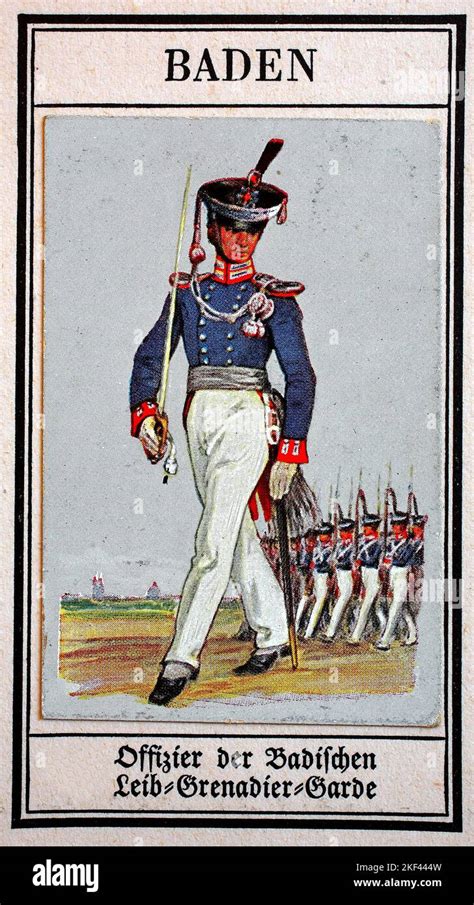 Uniformes allemands du 19th siècle Garde infanterie Baden officier