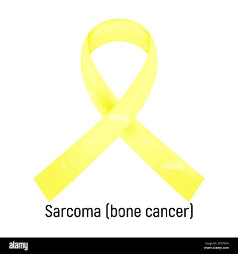 Cancer Ribbon Sarcoma Bone Cancer Vector Illustration Stock Vector