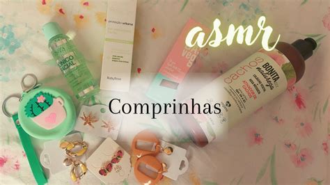 ASMR Comprinhas De Beleza Voz Suave E Sons De Embalagem YouTube