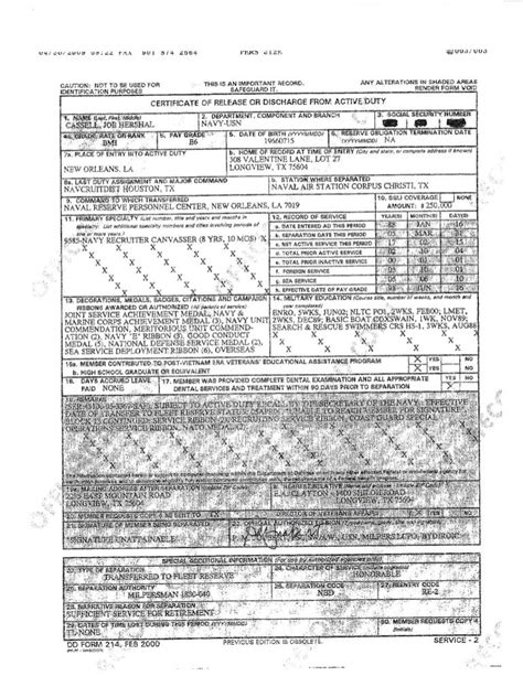 Dd214 No Ssn