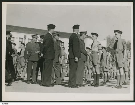 Inspecting Air Training Corps Photograph State Library Of South