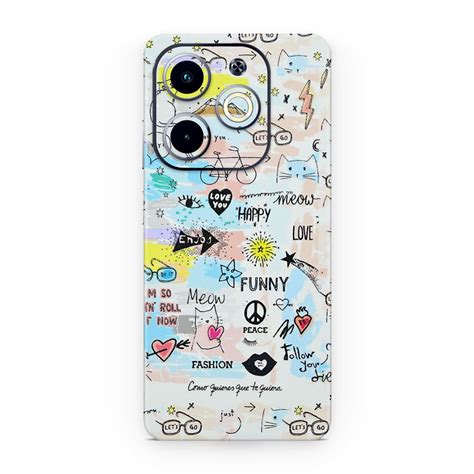 Infinix Hot 40i Doodles 3D Skin WrapitSkin The Ultimate Protection