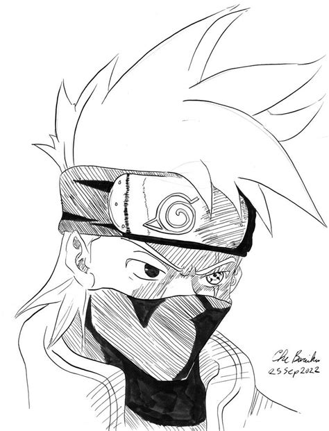 Kakashi Sketch Portrait By Kurasu Bureiku On Deviantart