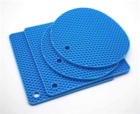 Silicone Trivet Mats Pot Holders Hot Pads Non Slip Mat Spoon Holder Jar Opener Multipurpose