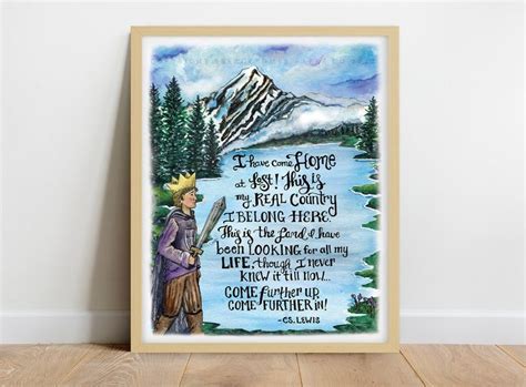 Further Up Further In Narnia Print Cs Lewis Quote The Last Etsy