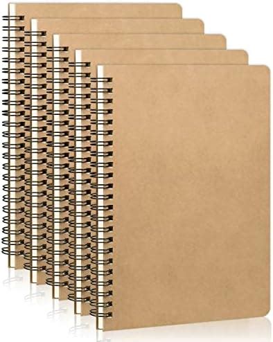 Dynta A Spiral Notebook Blank Journals Pack Unlined Small