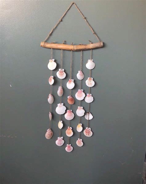 Shell Wind Chime Beach Decor Sea Shell Wind Chime Shell Etsy Shell