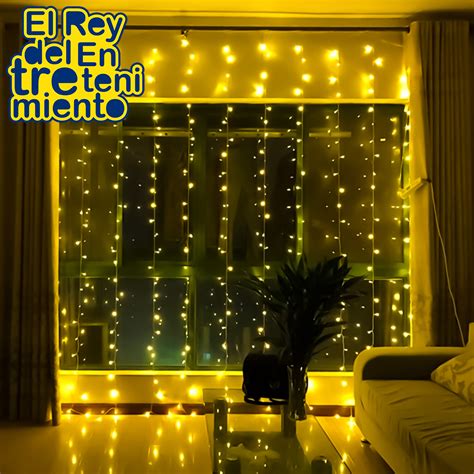 Cortina Lluvia De Luces 3x3 Decoración Fiesta 300 Led El Rey del