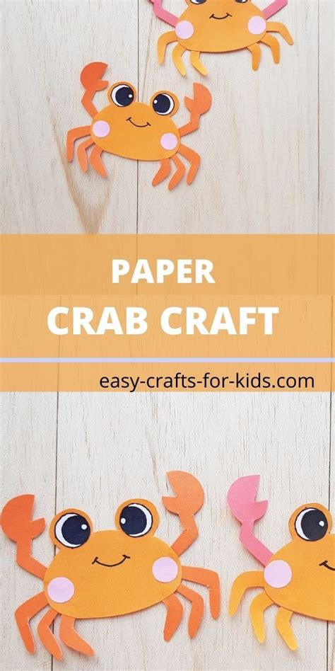 Paper Crab Craft For Kids To Make