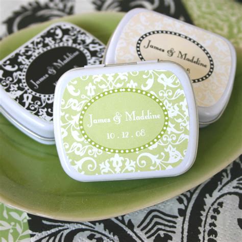 Damask Personalized Mint Tins | The Candy Bar Wrapper