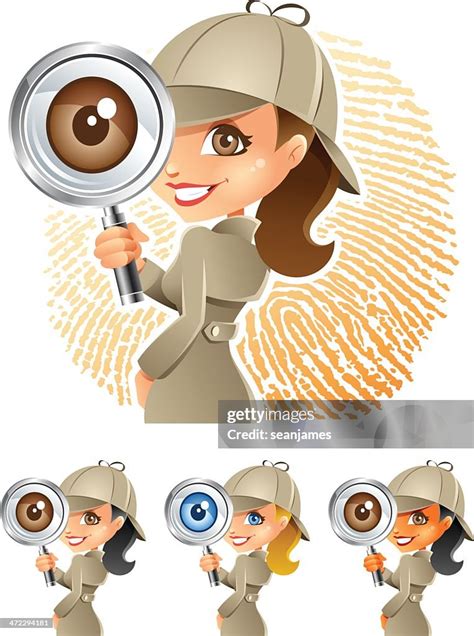 Detective Girl With Magnifying Glass High Res Vector Graphic Getty Images