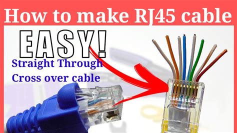 How To Make Rj45 Cable The Easy Way Youtube