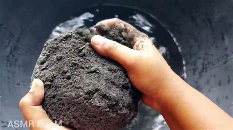 Gritty Charcoal Sand Cement Water Crumble Messy Cr Asmr Boom Video