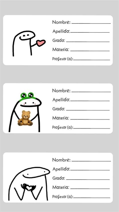 Etiquetas Flork Dibujos De Libros Animados Membretes Para Cuadernos