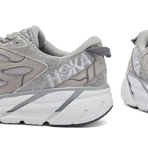 HOKA ONE ONE U Clifton L Suede TP Galactic Grey & Satellite Grey | END