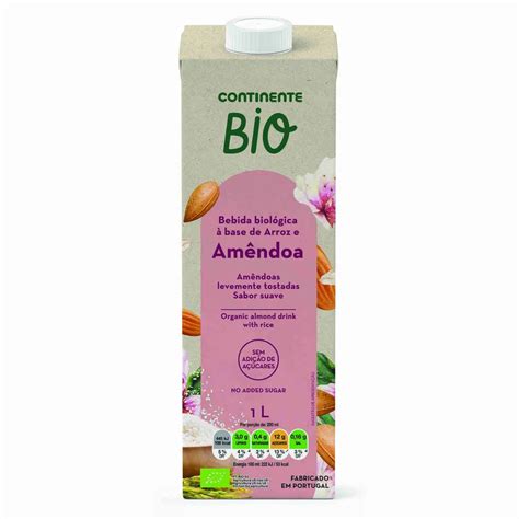 Bebida Vegetal de Amêndoa CONTINENTE BIO Nutripédia