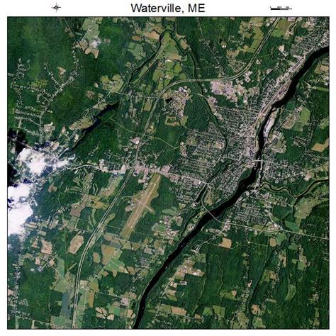 Aerial Photography Map of Waterville, ME Maine