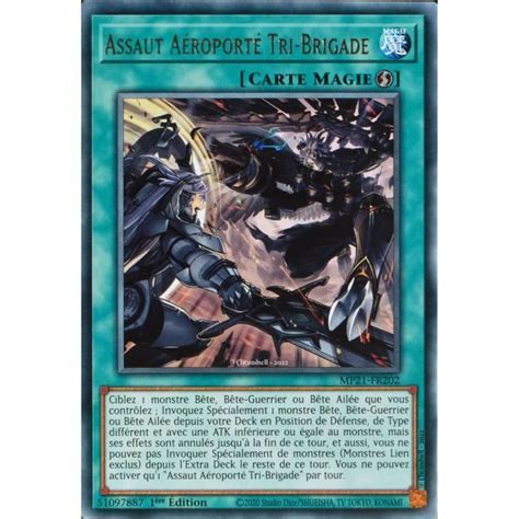 Carte YU GI OH MP21 FR202 Assaut Aéroporté Tri Brigade Rare NEUF FR