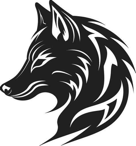 Shadowed Lone Wolf Icon Mighty Timberwolf Crest 32356886 Vector Art at ...