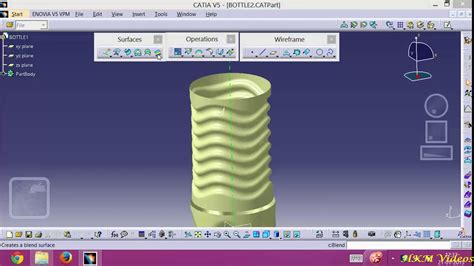 Bottle Design Catia Generative Surface Modelling Youtube