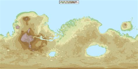 An Attempt Of Mine To Make An Elevation Map Of A Terraformed Mars R