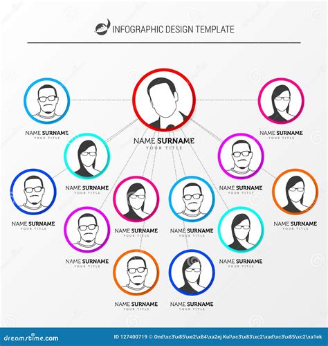 Creative Organization Chart. Infographic Design Template Stock Vector ...