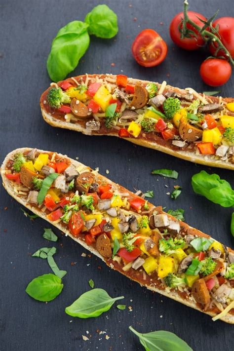 Veganes Pizza Baguette