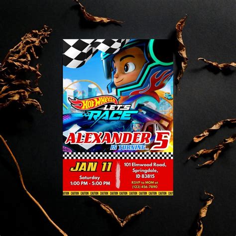 Invitaci N De Cumplea Os De Hot Wheels Plantilla Editable Para Fiesta Let S Race Invitaci N De
