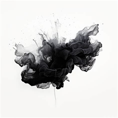 Абстрактная черная щетка Photoshop на белом фоне | Премиум Фото