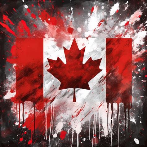 Premium Ai Image A Canadian Flag With A Red Maple Leaf On It