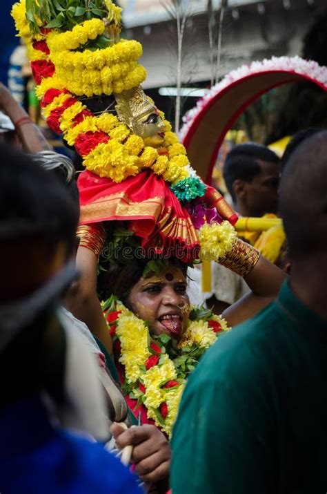 Thaipusam Festival 2018: Carrying Kavadi Editorial Stock Photo - Image ...