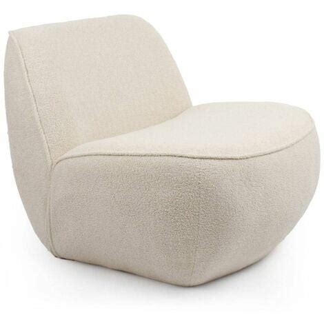 Paris Prix Fauteuil Design Bouclette Agustin 94cm Beige