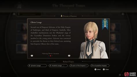 Olivier Lesage - Final Fantasy XVI Database | Gamer Guides®