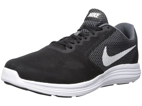 Nike Nike Mens Revolution 3 Low Top Lace Up Running Dark Greywhite